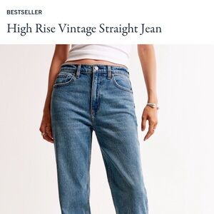 Abercrombie Curve Love Vintage Straight Jeans 26 Short | Medium Wash